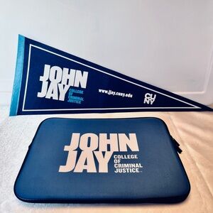 John Jay College Blue Laptop Sleeve and Pennant